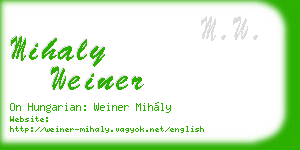 mihaly weiner business card